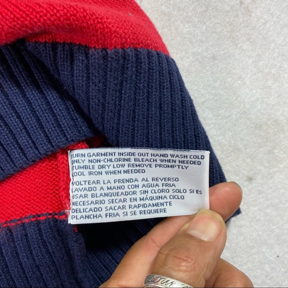 IZOD Sweater Layered Look Woman’s Red Blue Small Sweater Long Sleeve Swe… - Picture 8 of 12